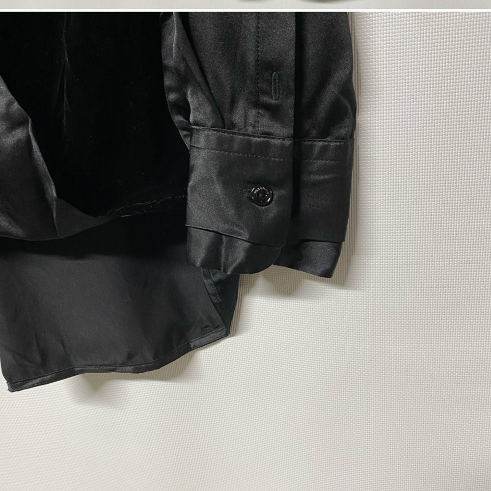 Rag and Bone Victor black silk surplice blouse size PS - Picture 6 of 15